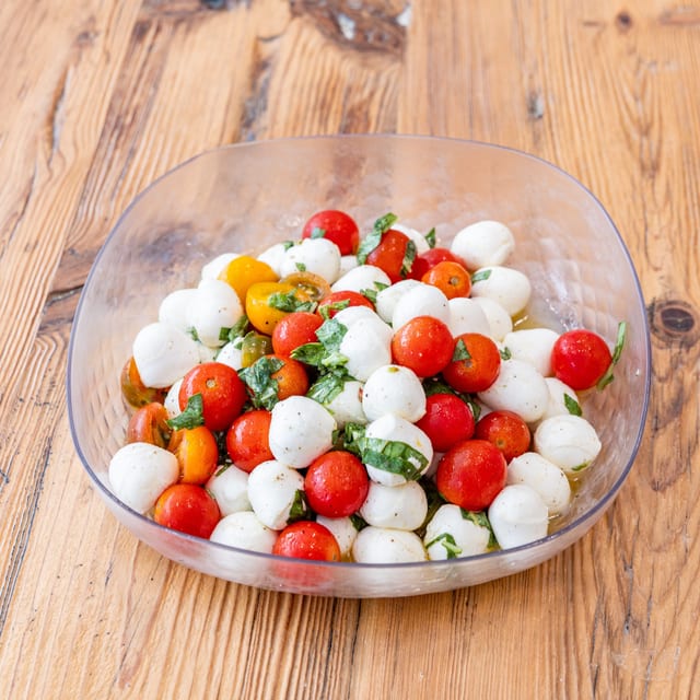Cherry Tomato & Mozzarella Salad.