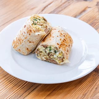 Breakfast Burrito w/ Potatoes, Egg, & Cheddar Inside