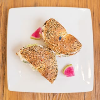 Bagel With Veggie Spread